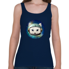 PRINTFASHION Barna űrcica - Női atléta - Sötétkék női trikó