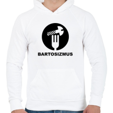 PRINTFASHION Bartosizmus - fekete - Férfi kapucnis pulóver - Fehér