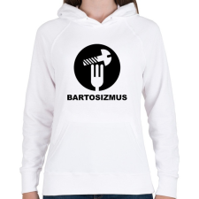 PRINTFASHION Bartosizmus - fekete - Női kapucnis pulóver - Fehér női pulóver, kardigán