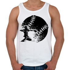 PRINTFASHION Baseball dobás - Férfi atléta - Fehér