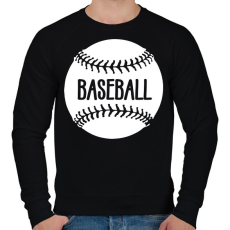 PRINTFASHION Baseball fehér - Férfi pulóver - Fekete