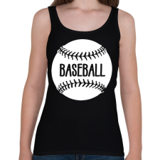 PRINTFASHION Baseball fehér - Női atléta - Fekete női trikó