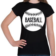 PRINTFASHION Baseball fehér - Női póló - Fekete női póló
