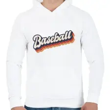 PRINTFASHION Baseball - Férfi kapucnis pulóver - Fehér férfi pulóver, kardigán
