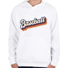 PRINTFASHION Baseball - Gyerek kapucnis pulóver - Fehér gyerek pulóver, kardigán