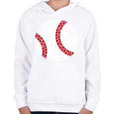 PRINTFASHION Baseball - Gyerek kapucnis pulóver - Fehér