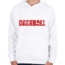 PRINTFASHION Baseball - Gyerek kapucnis pulóver - Fehér gyerek pulóver, kardigán