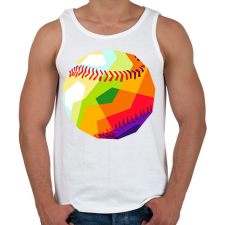 PRINTFASHION Baseball-labda - Férfi atléta - Fehér atléta, trikó