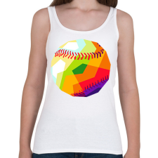 PRINTFASHION Baseball-labda - Női atléta - Fehér női trikó