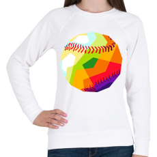 PRINTFASHION Baseball-labda - Női pulóver - Fehér