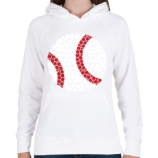PRINTFASHION Baseball - Női kapucnis pulóver - Fehér