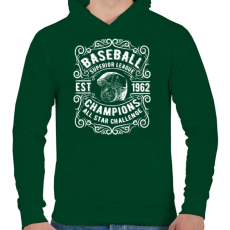 PRINTFASHION Baseball Szuper bajnokság - Férfi kapucnis pulóver - Sötétzöld