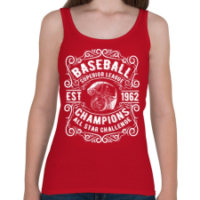 PRINTFASHION Baseball Szuper bajnokság - Női atléta - Cseresznyepiros női trikó