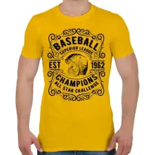 PRINTFASHION Baseball szuper liga  - Férfi póló - Sárga férfi póló