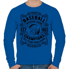 PRINTFASHION Baseball szuper liga  - Férfi pulóver - Királykék férfi pulóver, kardigán