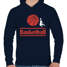 PRINTFASHION Basketball  - Férfi kapucnis pulóver - Sötétkék