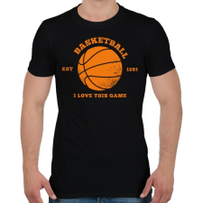 PRINTFASHION BASKETBALL - Férfi póló - Fekete férfi póló
