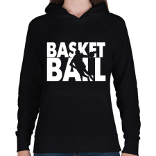 PRINTFASHION Basketball - Kosárlabda - Női kapucnis pulóver - Fekete női pulóver, kardigán