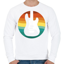 PRINTFASHION Basszusgitár - Férfi pulóver - Fehér férfi pulóver, kardigán