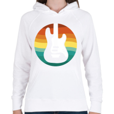 PRINTFASHION Basszusgitár - Női kapucnis pulóver - Fehér női pulóver, kardigán