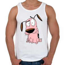 PRINTFASHION Bátor a gyáva kutya - Férfi atléta - Fehér