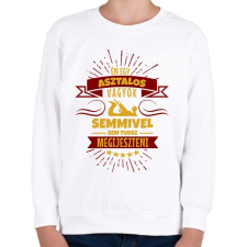 PRINTFASHION Bátor asztalos - Gyerek pulóver - Fehér gyerek pulóver, kardigán