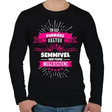 PRINTFASHION Bátor fodrász - Férfi hosszú ujjú póló - Fekete férfi póló