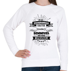 PRINTFASHION Bátor programozó - Női pulóver - Fehér