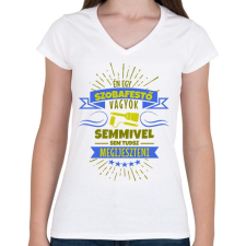 PRINTFASHION Bátor szobafestő - Női V-nyakú póló - Fehér női póló