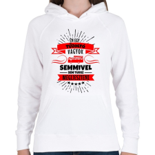 PRINTFASHION Bátor tűzoltó - Női kapucnis pulóver - Fehér női pulóver, kardigán