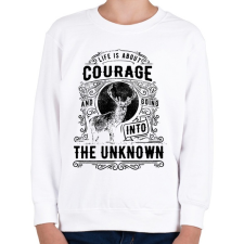 PRINTFASHION Bátorság - Gyerek pulóver - Fehér gyerek pulóver, kardigán