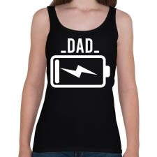 PRINTFASHION Battery - dad - Női atléta - Fekete női trikó