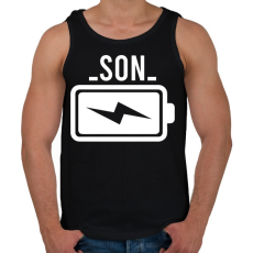 PRINTFASHION Battery - son - Férfi atléta - Fekete