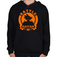 PRINTFASHION battle saiyan - Gyerek kapucnis pulóver - Fekete gyerek pulóver, kardigán