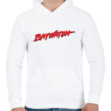 PRINTFASHION Baywatch - Férfi kapucnis pulóver - Fehér