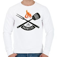 PRINTFASHION BBQ - Férfi pulóver - Fehér férfi pulóver, kardigán