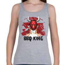 PRINTFASHION BBQ king - Női atléta - Sport szürke női trikó