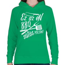 PRINTFASHION BBQ SÜTŐS Pólóm - fehér - Női kapucnis pulóver - Zöld női pulóver, kardigán