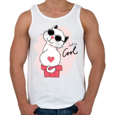 PRINTFASHION Be cool!  - Férfi atléta - Fehér