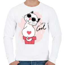 PRINTFASHION Be cool!  - Férfi pulóver - Fehér