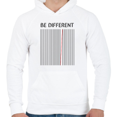 PRINTFASHION Be different - Férfi kapucnis pulóver - Fehér