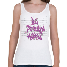 PRINTFASHION Be fookin happy - Női atléta - Fehér női trikó