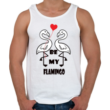 PRINTFASHION Be my flamingoo - Férfi atléta - Fehér atléta, trikó