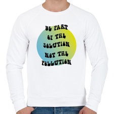 PRINTFASHION Be part of the solution - Férfi pulóver - Fehér férfi pulóver, kardigán