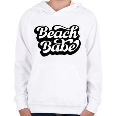 PRINTFASHION Beach Babe - Gyerek kapucnis pulóver - Fehér
