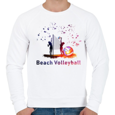 PRINTFASHION Beach Volleyball - Férfi pulóver - Fehér