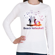 PRINTFASHION Beach Volleyball - Női hosszú ujjú póló - Fehér női póló