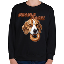 PRINTFASHION beagle bagel - Gyerek pulóver - Fekete gyerek pulóver, kardigán