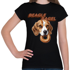 PRINTFASHION beagle bagel - Női póló - Fekete női póló