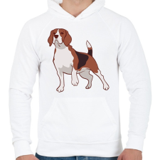 PRINTFASHION Beagle - Férfi kapucnis pulóver - Fehér női pulóver, kardigán